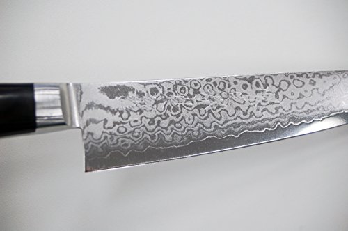 SANE-TATSU: Pro Küchenmesser (Japanischer Damaskus Stahl) – Schwarzer Griff (Petty Knife- 135 mm) - 4