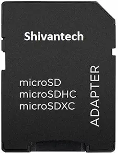 SHIVANTECH MicroSD to SD Memory Card Adapter Card Reader (Black)