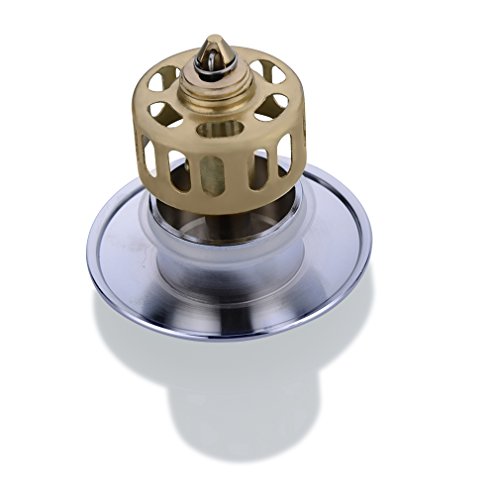 Badaccessoires von BONADE – Verchromtes Messing Ablaufgarnitur mit Überlauf Ablaufventil POP UP Ventil für Waschtisch / Waschbecken - 8