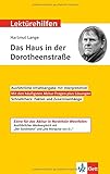 Klett Lektürehilfen Hartmut Lange, Das Haus in der Dorotheenstraße: Interpretationshilfe für Oberstufe und Abitur by Hartmut Lange