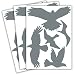 Produktbild WandFactory Vogelschutz und Fensterschutz - 20 Aufkleber - Schutz vor Vogelschlag - Sticker Vögel (Grau)