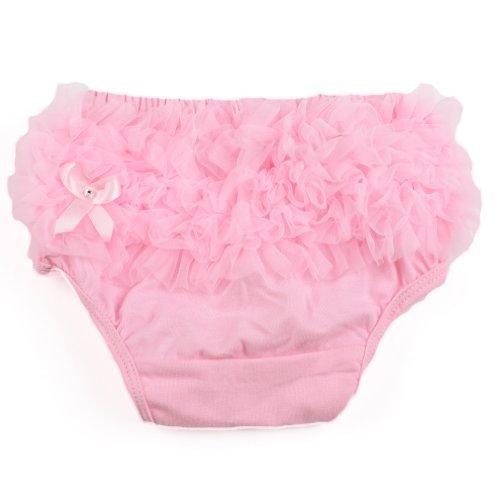 ANDI ROSE Baby Girl Ruffle Panties Bloomers Diaper Cover Underwear 6-12 Month (Pink)