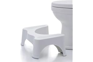 AAHO IT'S ALL ABOUT HOME Toilet Foot Stool, Medically Tested Squatting Potty Bathroom Step Stool, Aligns Colon for Complete Bowel Movement, Remedy for Constipation, Flatulence, Haemorrhoids, IBS, Bloating (7” Small Stool)