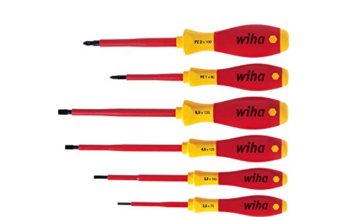 Wiha VDE SoftFinish Slotted/ Pozi Screwdriver Set 25477 (6 Pieces)