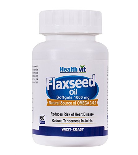 Healthvit Cold-Pressed Flaxseed oil (omega 3-6-9) 1000mg 60 soft gels capsules RS.499 (38.00% Off) - Amazon
