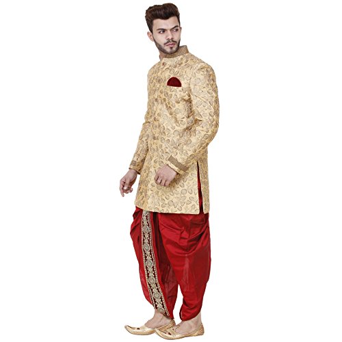 Shaurya-f Mens Silk Broket Sherwani RS.10999 (50.00% Off) - Amazon