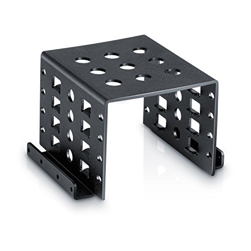 Aplic - Einbaurahmen für 4x 6,4cm (2,5") Festplatten | SATA I/II/III und SSD-fähig | 3,5" auf 2,5" | kompatibel für bis zu 4x Festplatten in 2,5" (6,4cm) | Farbe: schwarz