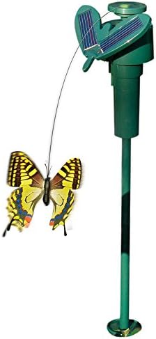 iLory Solar and Battery Powered Flying Wobble Fluttering Butterfly for Patio Garden Yard Stake Plants Flowers Wedding Outdoor Decor Random Color