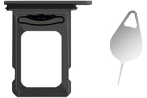 Snailcanfly Nano Dual SIM Kartenfach Slot Halter Adapter Ersatz für iPhone 14 Pro A2894 6.1" / iPhone 14 Pro Max A2890 6.7" Mit Pin Space Black