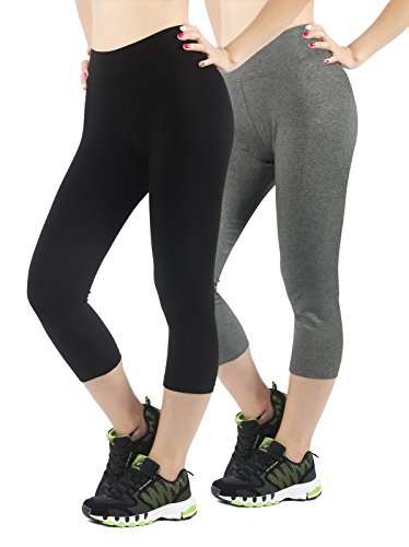 4How Damen Running Leggings Capri Jogging Tights
