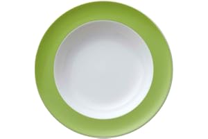 ROSENTHAL Thomas Sunny Day talerz na zupę, talerz do makaronu, porcelana, zielone jabłko, nadaje się do zmywarki, 23 cm, 10323