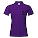 Produktbild marlomurr Herbst Casual Frauen Kleidung Lila Short Sleeve Polo Shirt Größe XXXL Mädchen unentschlossenen Muster