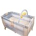 Baby Bed Travel Cot (sand/light blue) Portable Child Furniture with Toys 0-36 months