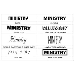 MINISTRY Assorted, Officially Licensed Original Artwork, 8" x 10" - Long Lasting Die-Cut Vinyl Sticker Pegatina DECAL