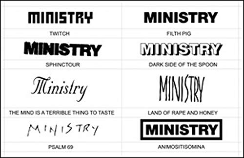 MINISTRY Assorted, Officially Licensed Original Artwork, 8" x 10" - Long Lasting Die-Cut Vinyl Sticker Pegatina DECAL