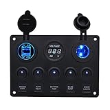 【Weithin kompatibel】 Vorverdrahteter Schalter, Universal für alle 12v-24v-Fahrzeuge, Jachten, Schiffe, Wohnwagen, Busse, Autos und Anhänger. Maximale Ausgangsleistung: 240W.
