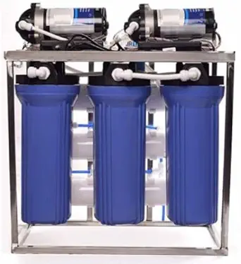 DEALBOOTH 25 LPH Premium Commercial RO Water Purifier Plant for Home Hotel Restaurant Cafe Factory School Garage Double Purification With Stainless Steel Body with full installation kit Prime