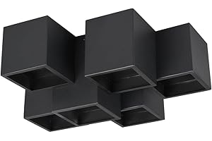 DEINE TANTE EMMA Trio Leuchten Lampa sufitowa Fernando 604900632, metal czarny matowy, bez 6 x GU10