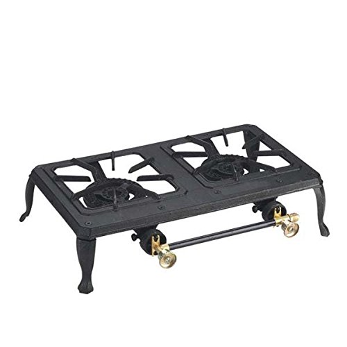 RICEL SUD FOKER FORNELLONE in GHISA Gas BOMBOLA 2 FUOCHI Made in Italy FORNELLO CE 03050