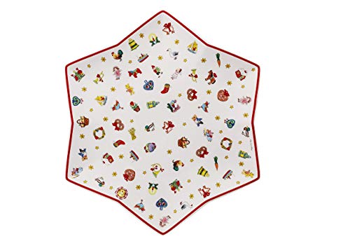Hutschenreuther Christmas Memories-40 Jahre mit Ole Winther Sternschale, Porzellan, Mehrfarbig, 34 x 30 x 4 cm