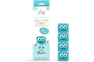 Glo Pals 4 leuchtende Würfel für EIN einzigartiges sensorisches Erlebnis und Magische Lichtshow für EIN unvergessliches Badeerlebnis (Blair blau)