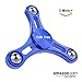 Price comparison product image Fidget Spinner Finger Toy Aluminum, Best Novelty Spinning Top for Pressure Relief with Updated Balance System and Solid Stainless Steel Bearing Gap, Min 2 mins Spinning Time -by TiMi Tree (Blue)