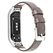 Produktbild Happysdh Armband für Samsung Galaxy fit-e R375, Smartwatch Zubehör Leder Ersatzarmband Armbänder Smartwatch für Männer Frauen (Khaki)