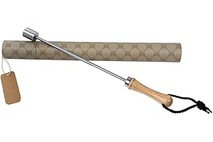INDIAN STORE 24 Bierstachel Beerspike Beer Caranelizer Bierkaramellisator Bierwärmer Echte Holz Griff, 100% Lebensmittel geeignete und rostfreiem Edelstahlkugel (Shape 3)