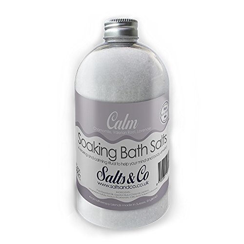 Calm & Relaxing Sleep Bath Salts - NEW - Chamomile, Valerian Root and Lavender Essential Oils - Salts & Co Aromatherapy Epsom Salts - 500g