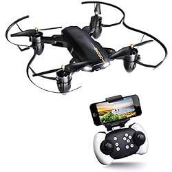 JOYGEEK Drone Plegable, Drone con Cámara HD, Giroscopio de 6 Ejes, 4 Hélices, Mantenimiento de La Altitud, FILP 3D, One Key Return, Fácil de Manejar para Principiantes y Niños（2 Baterías）