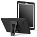 Produktbild MoKo Hülle für iPad Pro 12.9 - Silikon + Schwarz hartem Polycarbonat Protector mit faltbarer Kickstand Tasche Schutzhülle Schale Case für Apple iPad Pro 12.9 Zoll 2015 IOS 9 Tablet, Schwarz
