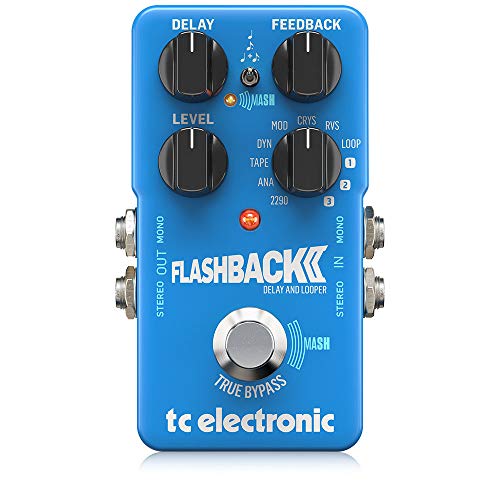 TC Electronics - Leggendario pedale elettronico Flashback 2 Delay con interruttore a pedale MASH/Crystal Delay Effect