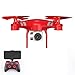 Produktbild Drohne mit 720 P HD Kamera, Bescita Weitwinkel Objektiv Quadcopter RC Wifi FPV 1800mAh Akku (Rot)
