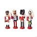 Produktbild 4pcs / set Nussknacker Anhänger, Nussknacker HUSAR, Nussknacker Deko Figur: Handbemalter Deko-Nussknacker König, im Erzgebirge-Stil, 12 cm