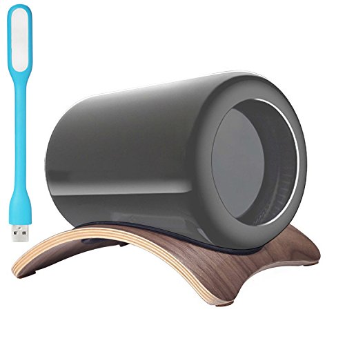 First2savvv MT-FUQ-01G13 Horizontal Desktop Ständer Holz Dock Halterung für Apple Mac Pro Desktop PC Computer mit USB-Lampe