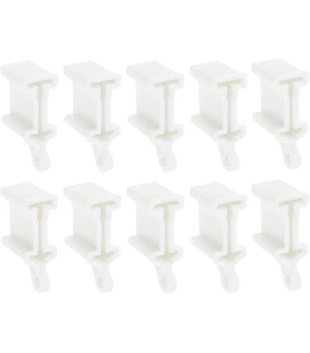 Cyclingcolors Poulie De Tirage Ivoire En Polyamide – Pour Tringle Chemin De Fer 24x16 Mm, Rideaux Baie Vitrée