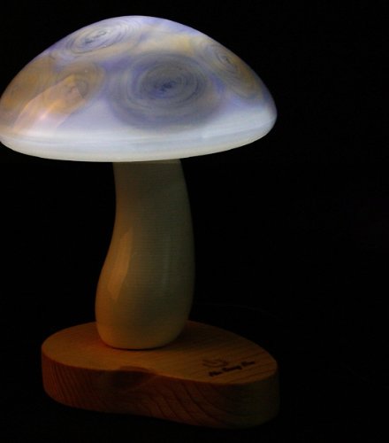 Lámpara Cerámica Blanca Hecha a Mano Diseño de Seta Porcelana Fina Decoración de Dormitorio para Mesa de Noche