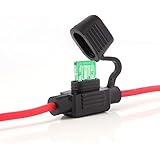 Neuftech® Sicherungshalter KFZ LKW Flachsicherung Sicherung Halter wasserdicht 30A (inkl. 30A Sicherung - 26 cm)