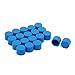 Produktbild sourcingmap® 20 Stück Universal 17mm Silikon Rad Laschen Schrauben Bolzen Kappen Abdeckung Blau