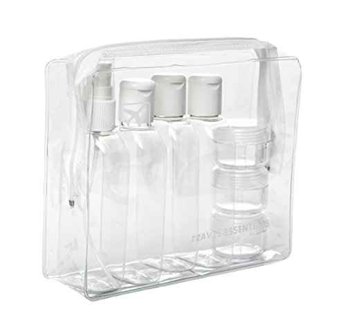 Set mit der Flaschen aus Kunststoff 100 ml und der Töpfe-Creme von 15 ml Normen Flughäfen aktuellen