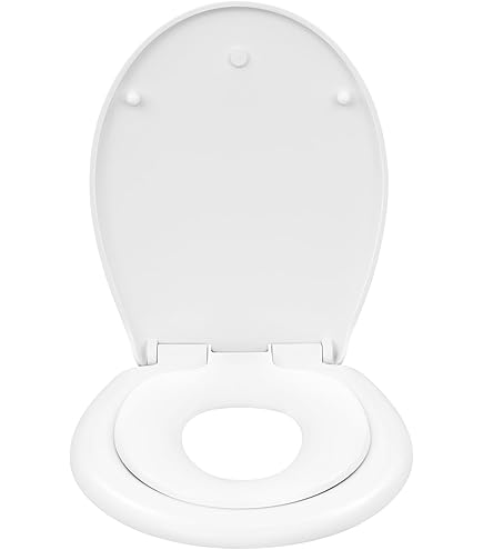 KESSER® WC-bril met softclosemechanisme en quick-release-functie, eenvoudige montage, wc-deksel van Duroplast, toiletbril met roestvrijstalen bevestiging, met kinderzitje