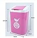 Moolecole Creative Pink Cute Bird Plastic Trash Bin Table Office Desk Mini Dustbin Trash Can With Cover