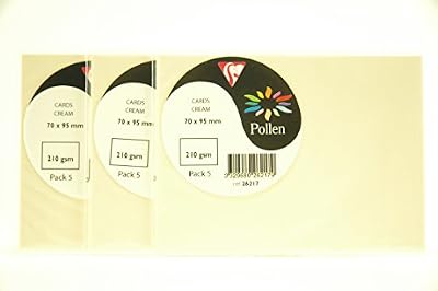 POLLEN Lot de 3 Sachets de 5 cartes Pollen 70x95 ivoire