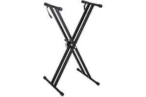 COCOARM Uchwyt na klawiaturę z regulowaną wysokością, statyw fortepianowy, stojak na pianino do syntezatora klawiatury z regulacją X-Style nadaje się do większości klawiatur do codziennego treningu lub