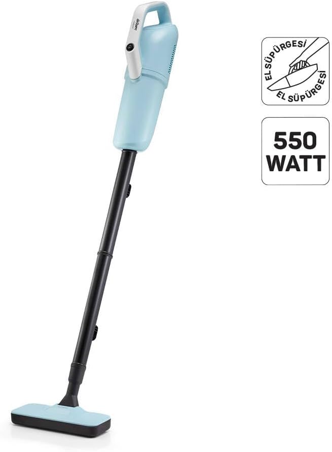 Arzum AR4087 Gırgır 2’si1 Arada 550W Dikey Elektrikli Süpürge, El Süpürgesi Özellikli, Yıkanabilir Filtre, Mavi