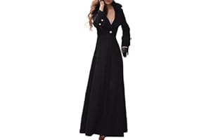 NEWANNA Winter Mantel für Damen Lang Wollmantel Elegant Winterjacke GroßE GrößEn Windbreaker Trenchcoat - Frauen Cardigan Wintermantel Warm Frauenmantel Übergangsmantel Business Blazermantel Lose Outwear