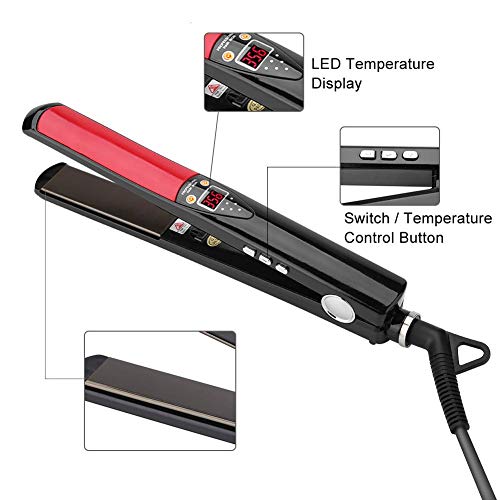 Mini Hair Straighteners Adjustable Temperature Flat Titanium Heating Plate Salon Style Tool for Instant Hair Styling for Straight Hair and Curly Hair Red Black UK reviews Mini Hair Straighteners Adjustable Temperature Flat Titanium Heating Plate Salon Style Tool for Instant Hair Styling for Straight Hair and Curly Hair Red Black UK