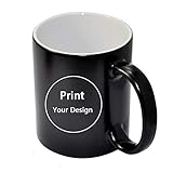Material: cerámica Custom Photo Magic Mug ceramica mugs personalizados calor sensible que cambia de color café taza de leche h1128 regalo imprimir fotos, Black