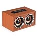 Produktbild Jasnyfall Bluetooth-Lautsprecher drahtloser Bluetooth Stereo USB-Lautsprecher W4 Holz drahtlose HiFi Shock Bass Handy Dual-Lautsprecher Braun