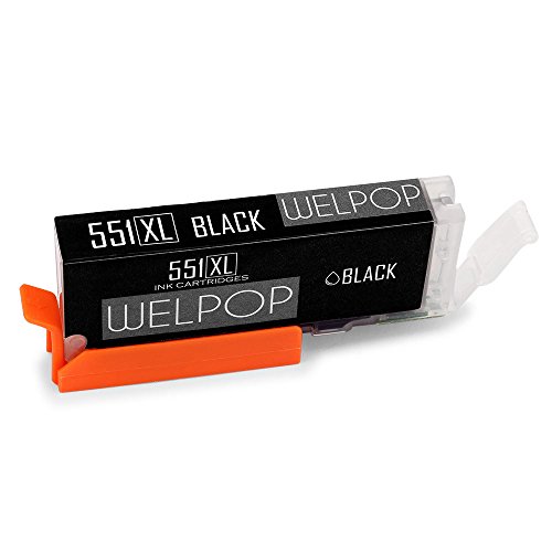 WELPOP 4 Schwarz Ersatz für Canon PGI-550XL/ CLI-551XL Druckerpatronen, Hoher Reichweite Kompatibel mit Canon Pixma iP7250 MX925 MG6350 MG5650 MG7550 MG5550 MX725 MG6350 MG7550 MG7150 iP8750 MX925 Drucker - 3